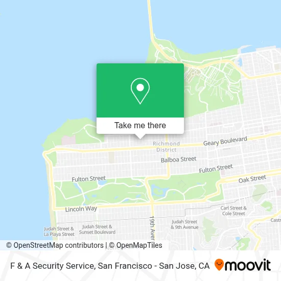 F & A Security Service map