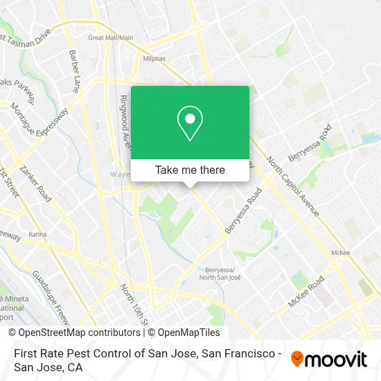 First Rate Pest Control of San Jose map