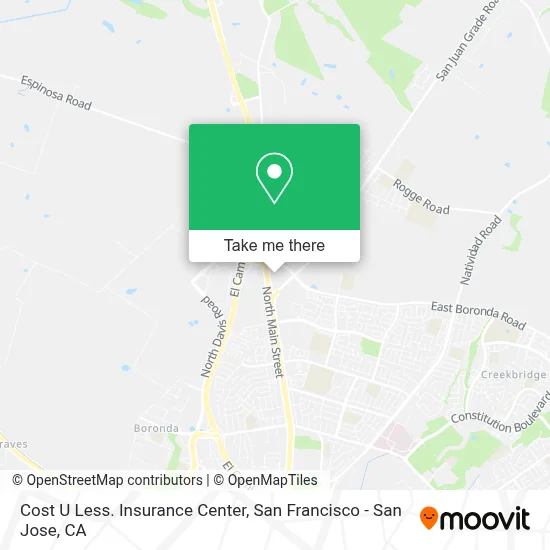 Cost U Less. Insurance Center map