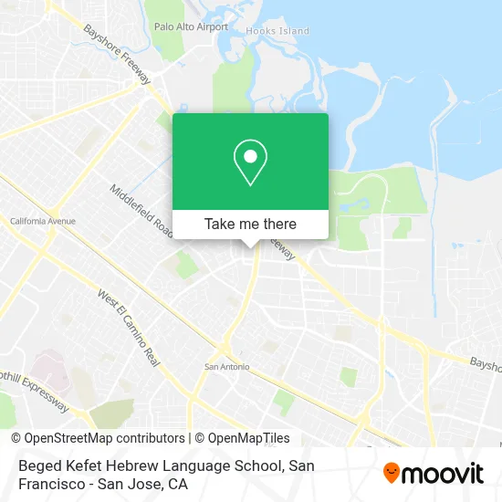 Beged Kefet Hebrew Language School map
