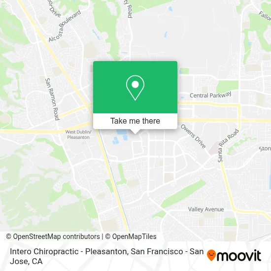 Intero Chiropractic - Pleasanton map