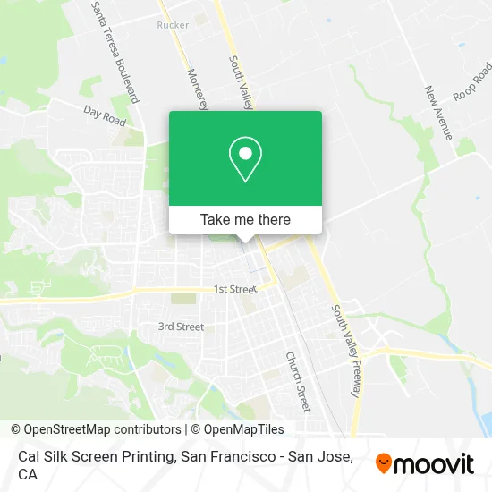 Cal Silk Screen Printing map