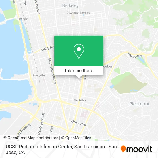 UCSF Pediatric Infusion Center map