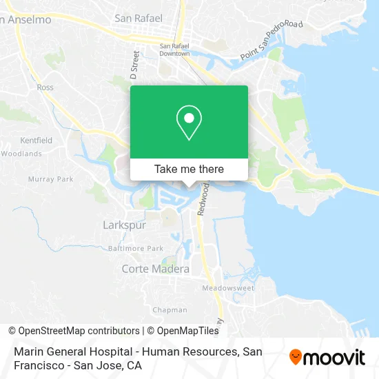 Marin General Hospital - Human Resources map
