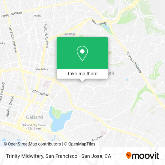 Trinity Midwifery map