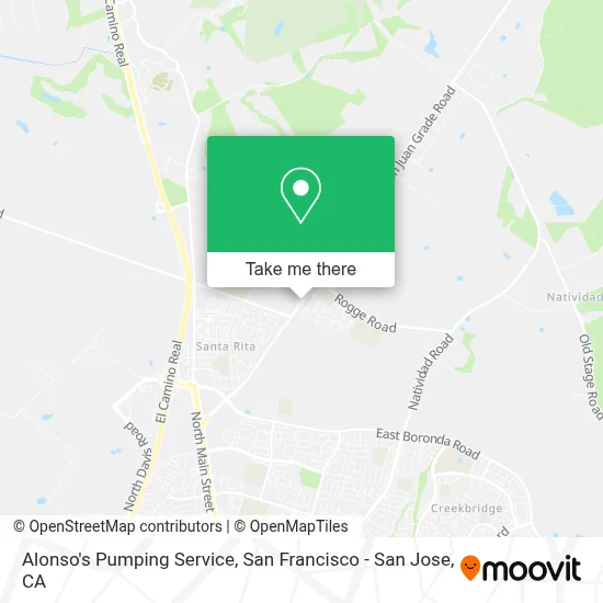 Alonso's Pumping Service map