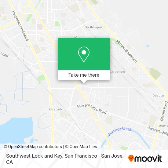 Southwest Lock and Key map