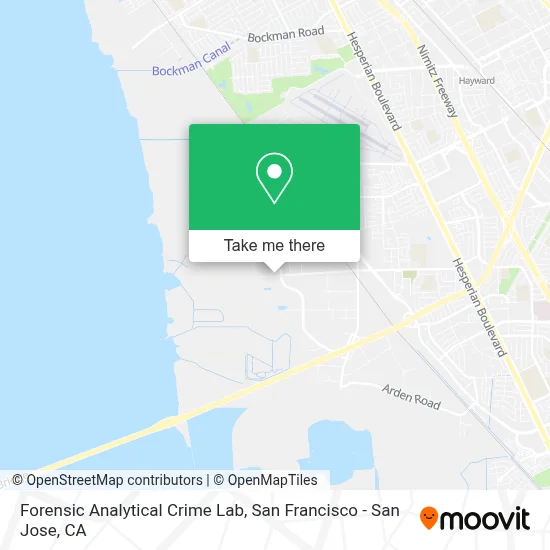 Forensic Analytical Crime Lab map