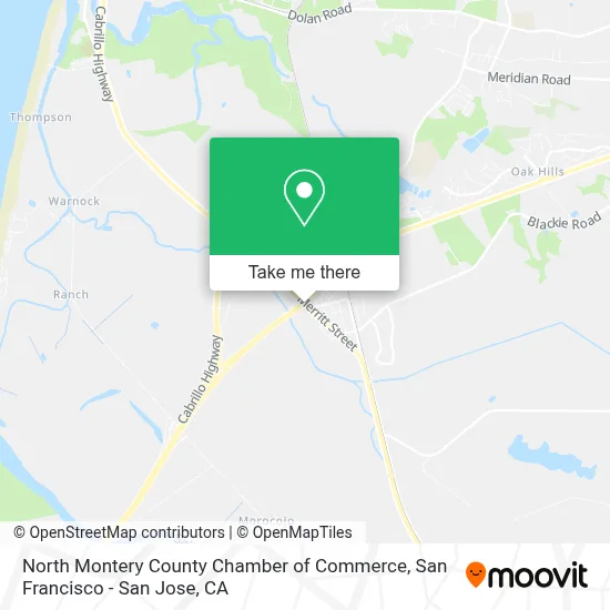 North Montery County Chamber of Commerce map