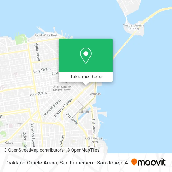 Oakland Oracle Arena map