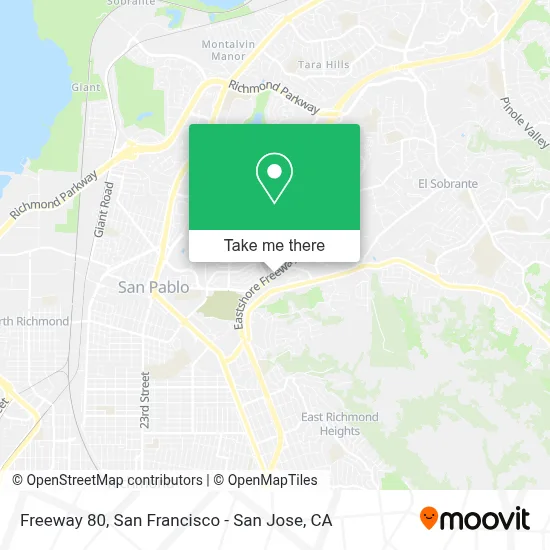 Freeway 80 map