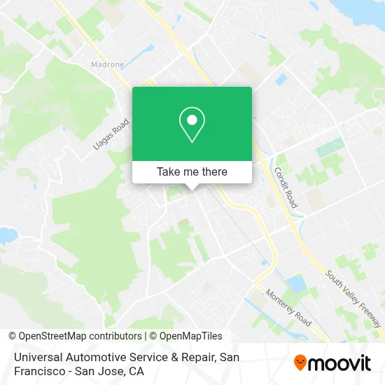 Universal Automotive Service & Repair map