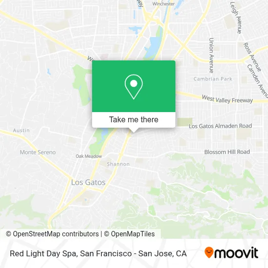 Red Light Day Spa map