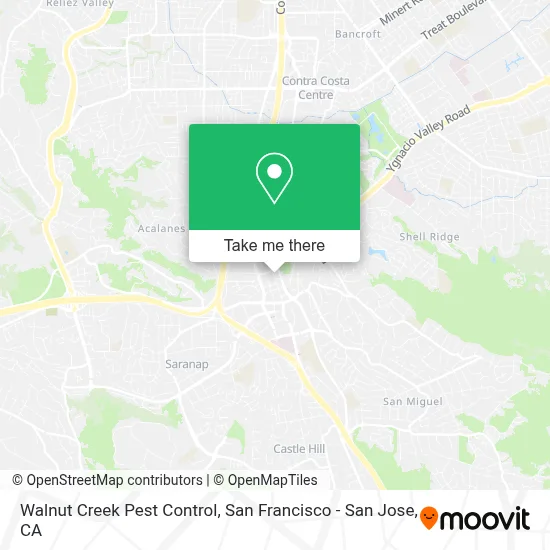 Walnut Creek Pest Control map