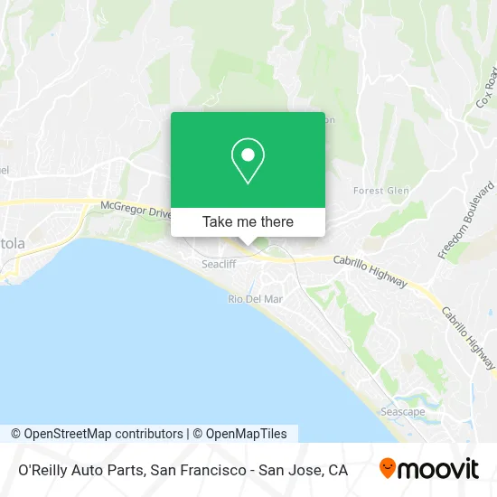 O'Reilly Auto Parts map