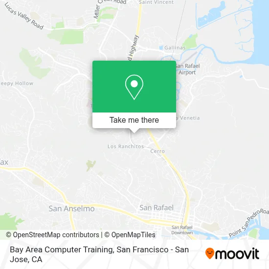 Bay Area Computer Training map