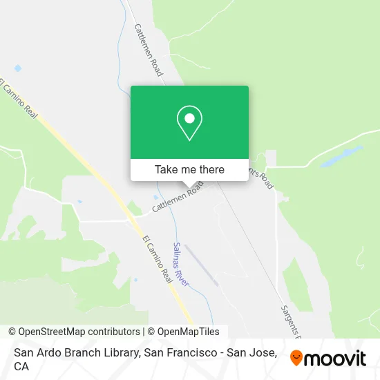 San Ardo Branch Library map