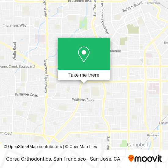Corsa Orthodontics map