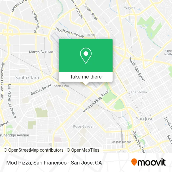 Mod Pizza map