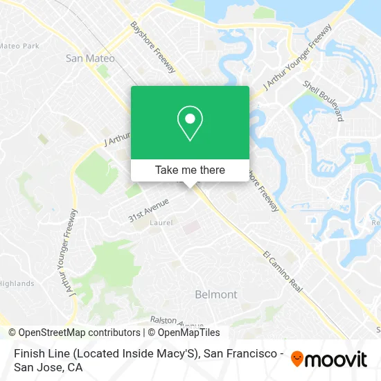 Finish Line (Located Inside Macy'S) map