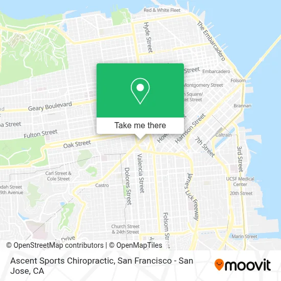Ascent Sports Chiropractic map