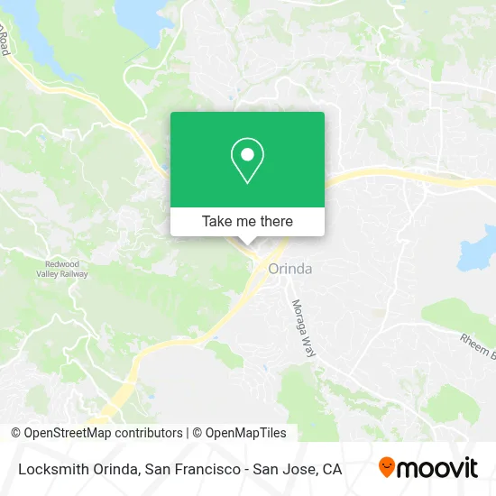 Locksmith Orinda map