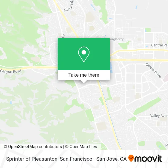 Sprinter of Pleasanton map