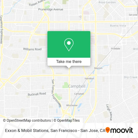 Exxon & Mobil Stations map