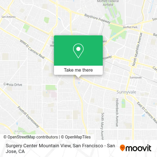 Surgery Center Mountain View map