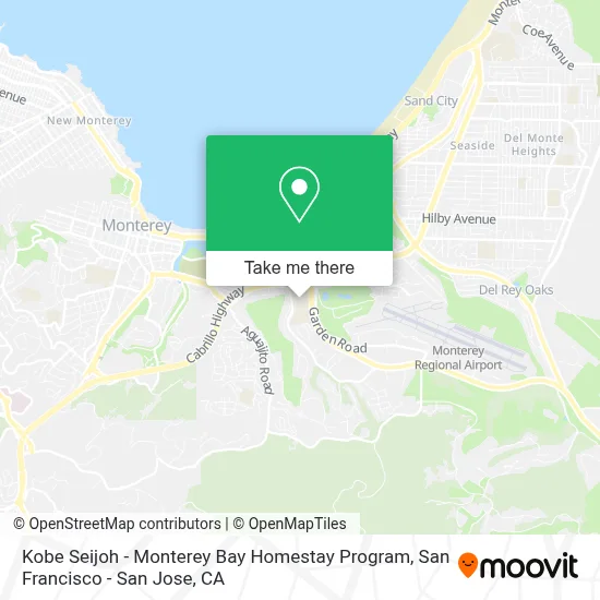 Kobe Seijoh - Monterey Bay Homestay Program map