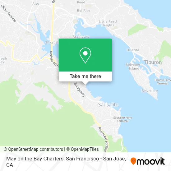 May on the Bay Charters map