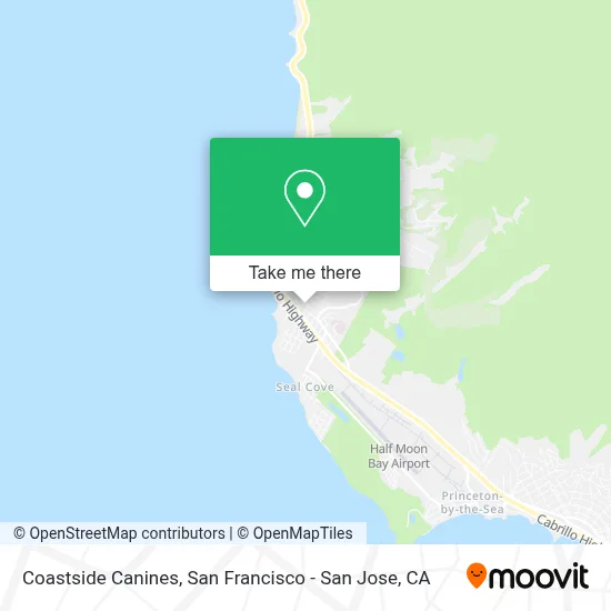 Coastside Canines map