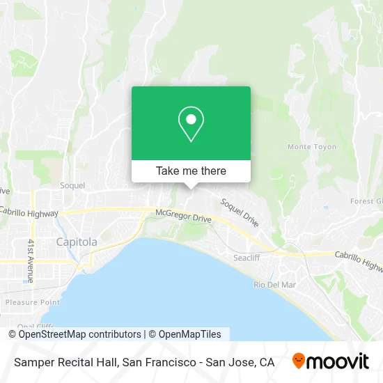 Samper Recital Hall map