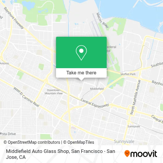 Middlefield Auto Glass Shop map