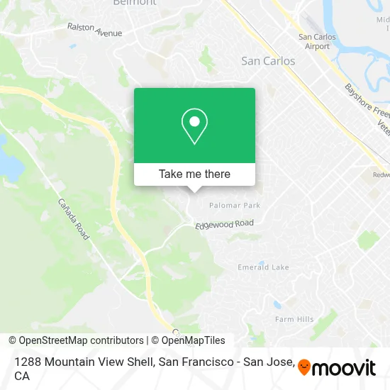1288 Mountain View Shell map