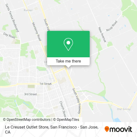 Le Creuset Outlet Store map