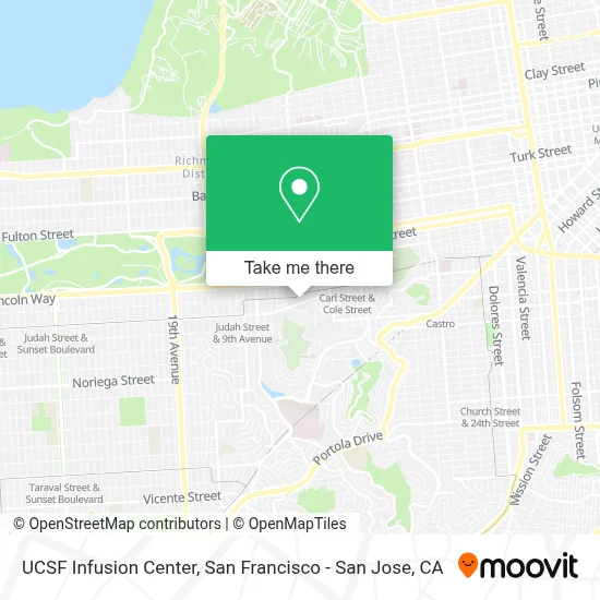 UCSF Infusion Center map