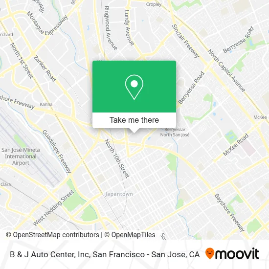 B & J Auto Center, Inc map