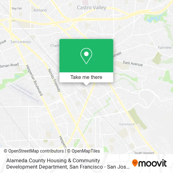 Alameda County Housing & Community Development Department map