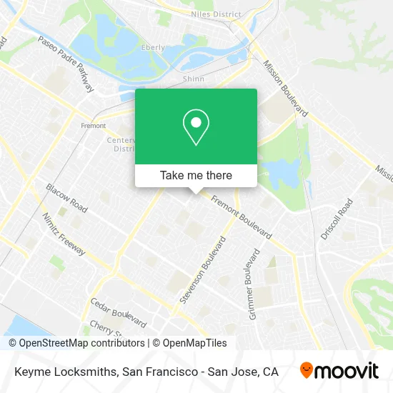 Keyme Locksmiths map
