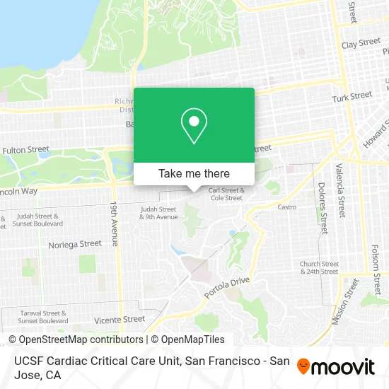 UCSF Cardiac Critical Care Unit map