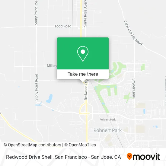 Redwood Drive Shell map