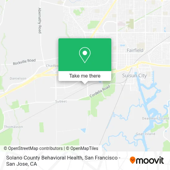 Solano County Behavioral Health map