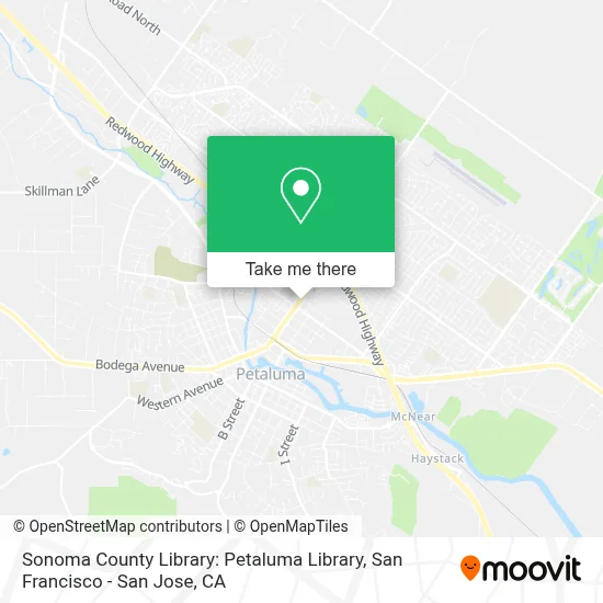 Sonoma County Library: Petaluma Library map