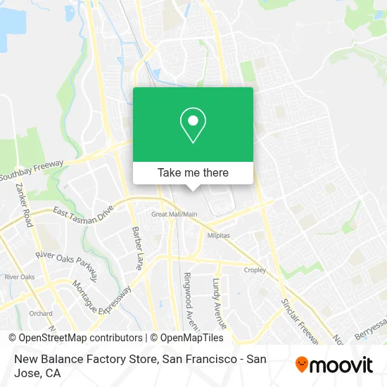 New Balance Factory Store map