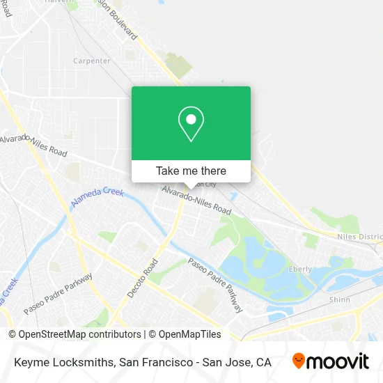 Keyme Locksmiths map