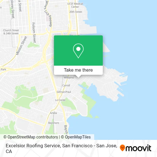 Excelsior Roofing Service map