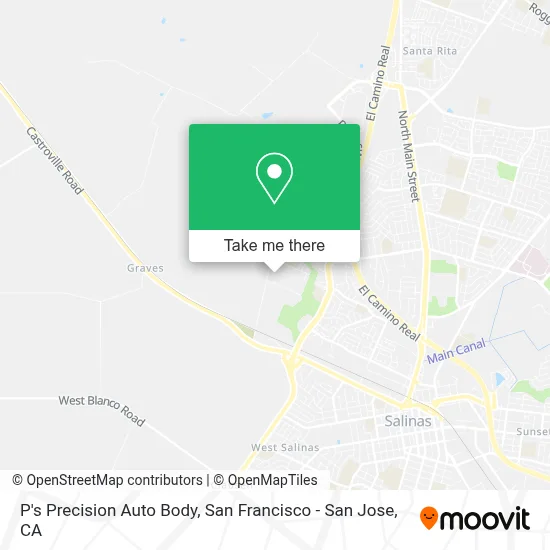 P's Precision Auto Body map