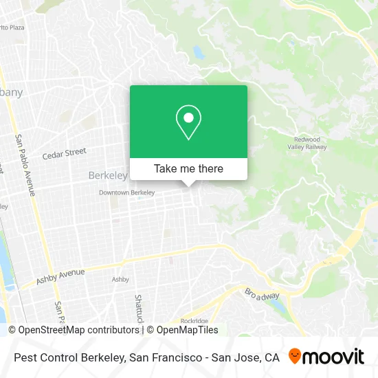 Pest Control Berkeley map