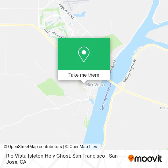 Rio Vista Isleton Holy Ghost map
